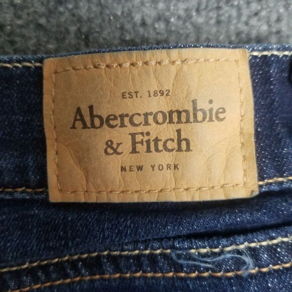 Abercrombie & Fitch Women's Denim Shorts size 4 27 Low Rise Distressed Cut Off - Picture 10 of 12